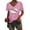 Rose, variante sur T-Shirt à Manches Courtes pour Femmes Liquidation Femmes Chandails Mélangés T-Shirts de Baseball pour Femmes Festival de Baseball Couleur Unie Baseball Imprimé Col en V Haut à Manches Courtes