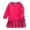Hot Pink, variant on Krdevn Girl's Solid Color Dress Sweater Cute Casual Dress,3-4 Years