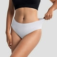 thumbnail image 2 of GHSOHS Womens Underwear Briefs Cotton Underwear Panties Women's Plus Size Mid High Waist Mesh Briefs Solid Cotton Crotch Underwear Panties Seamless Underpants White Pantys Panties for Women,XXL, 2 of 4