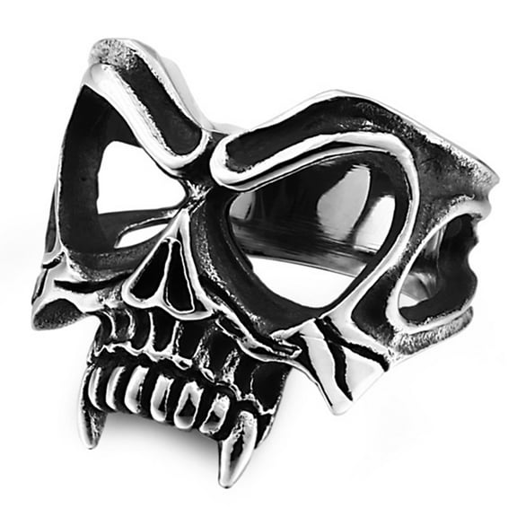 ZMY Home Dracula Rings Stainless Steel Jewelry Skull Head Mask of Vampire Ring (9)