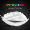 thumbnail image 2 of HLONK 1 Pce Souris Rétroéclairage RVB DPI Réglable et Connexion Filaire Haute Précision Souris de Jeu Ultra Légère Design de Souris Ergonomique pour PC Xbox Blanc, 2 of 4