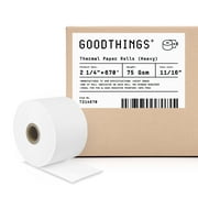 GenMega 2 1/4" x 670' Heavy Weight ATM Paper Rolls, 8 Rolls/Case, 75 GSM BPA Free ATM Machines Thermal Paper Rolls