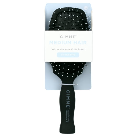 Gimme Beauty Hairbrush Detangle Medium Hair Synthetic Bristles Black 1ct