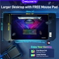 thumbnail image 3 of IMGadgets Z-Shaped Gaming Desk with Dynamic LED lighting & Durable Mouse Pad | 47"x24" Carbon Fiber Surface | 80 kg Load Capacity | Cup Holder | Headphone Hook | Ultimate Gaming Experience, 3 of 6