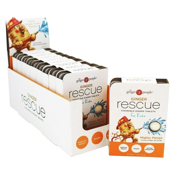 Ginger People Ginger Rescue for Kids Mighty Mango 24 Chewable