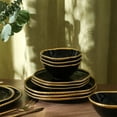 thumbnail image 4 of Christian Siriano Akoya 12-Piece Dinnerware Set Porcelain, Black, 4 of 7