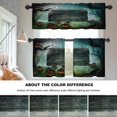 thumbnail image 6 of Dark Green Halloween Horror Forest Kitchen Tier Curtains for Windows,Moon Bats Blackout Valances Multilayer Polyester Window Treatments for Kitchen 2 Pack 26X24 Inches, 6 of 6