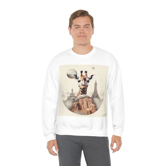 Paris Urban Wanderlust Unisex Heavy Blend Crewneck Sweatshirt