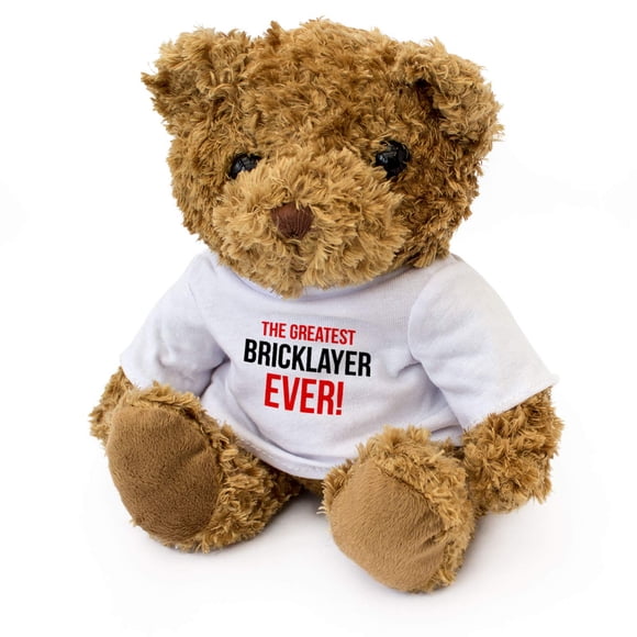 GREATEST BRICKLAYER EVER - Teddy Bear - Cute Soft Cuddly - Award Gift Present Birthday Xmas
