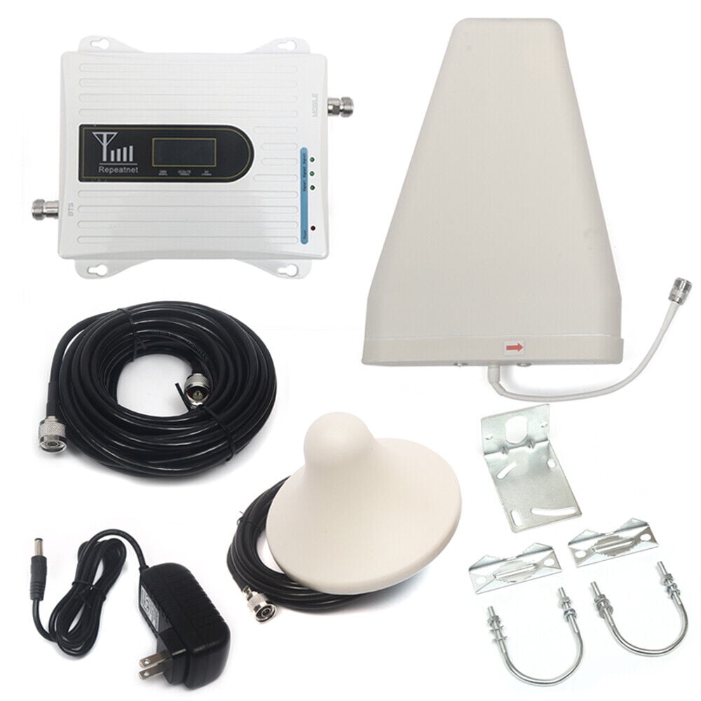 Miumaeov Signal Booster for Cell Phone 900/1800/2100MHz Triple-Band 2G 3G 4G Mobile Signal-Repeater Amplifier with Antenna