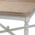 thumbnail image 6 of Fin 33 Inch Coffee Table, Tray Top, Rustic Fir Wood, Antique White, Brown, Saltoro Sherpi, 6 of 7