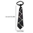 thumbnail image 2 of Hzzsbu Ladies Bow Tie, Retro Pearl Bowtie Necktie For Women Fashion College Uniform Shirt Neck Ties Women's Tie for Wedding Party, 2 of 7