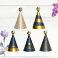 thumbnail image 3 of 5PCS Party Decorative Birthday Hat Sequins Ball Birthday Hat Pointed Birthday Hat Birthday Party Hat Paper Birthday Party for Kids Party Decor Black Series, 3 of 7