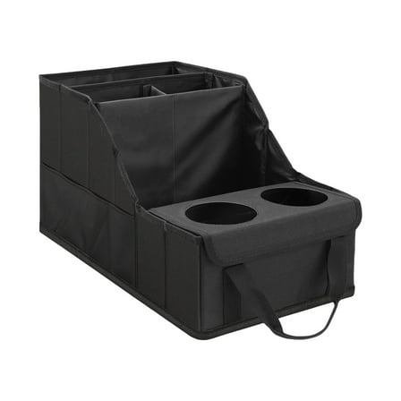 Sturdy Car Seat Storage Organizers With 2 Beverages Holders 4 Compartment For Front Back Vehicle Accessories