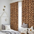 thumbnail image 5 of Blackout Kids Curtains,Brown and Black Leopard Print Childrens Insulated Curtains Set Of 2,Bedroom Essentials,Toddler Room Decor 52"x84", 5 of 5