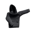 thumbnail image 3 of Sudadera con capucha de tela a escala 1/12 para figuras femeninas de soldados de 6 pulgadas. Negro, 3 of 9