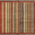 thumbnail image 1 of Ahgly Company Machine Washable Indoor Square Abstract Tomato Red Area Rugs, 4' Square, 1 of 7
