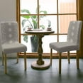 thumbnail image 3 of Chair Covers for Dining Room Set of 6,Merry Christmas Snowflake Texture Stretch Seat Protector Removable Washable Chairs Slipcovers for Kitchen Banquet Wedding Hotel,White Leaves Pine Cone on Red, 3 of 6