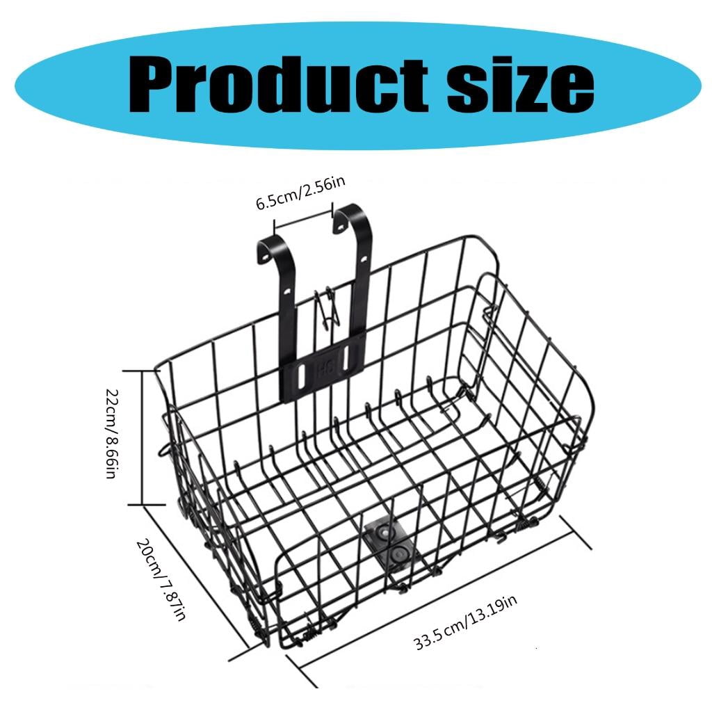 Mountain Bike Folding Hanging Basket Metal Front Handlebar Bicycles Basket