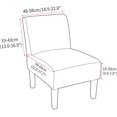thumbnail image 2 of Armless Accent Chair Slipcovers Stretch Armless Slipper Chair Slipcover Spandex Armless Chair Cover Grey One Size, 2 of 8