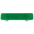 thumbnail image 1 of Emerald Green Rectangle Glass Cabinet Pull - Aluminum Post, 1 of 1