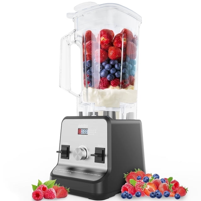 Aeitto® Licuadoras para Cocina, Licuadoras de Alta Velocidad para Batidos y Malteadas con Motor de 1500 Watts, Capacidad Grande de 68 Oz, Licuadoras Profesionales de Encimera para Triturar Hielo,