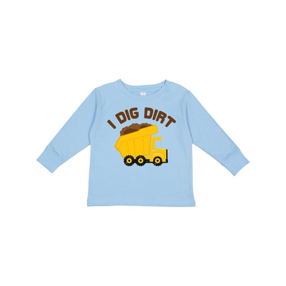 Inktastic I Dig Dirt Boys or Girls Long Sleeve Toddler T-Shirt