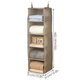 thumbnail image 2 of Boreal Craft Extra Large Load Bearing Non Woven Fabric Wardrobe Storage Hanging Bag Layer Clothing Bra Hanging Bag Bag Storage Fabric Hanging Rack for Storage Cubes, 2 of 4