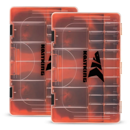 KastKing Bait Vault Camouflage Tackle Box Plastic Tackle Trays Fishing Tackle Box Storage Organizer with Removable Dividers 2 Packs Lure Boxes Terminal Tackle Storage
