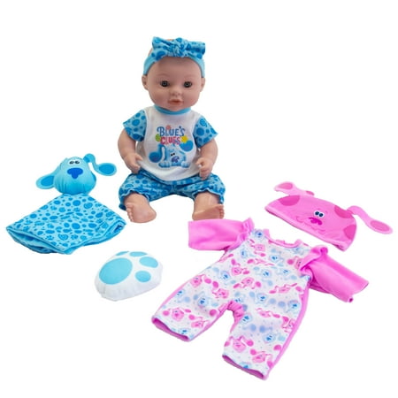 My Sweet Love Blue Clues & You Baby Doll Play Set, Light Skin Tone, 8 Pieces