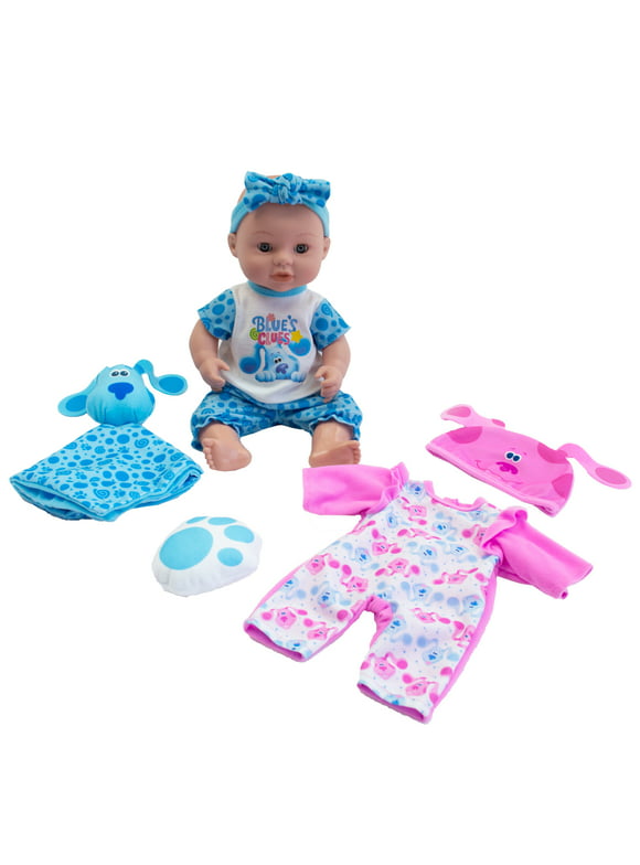 My Sweet Love Blue Clues & You Baby Doll Play Set, Light Skin Tone, 8 Pieces
