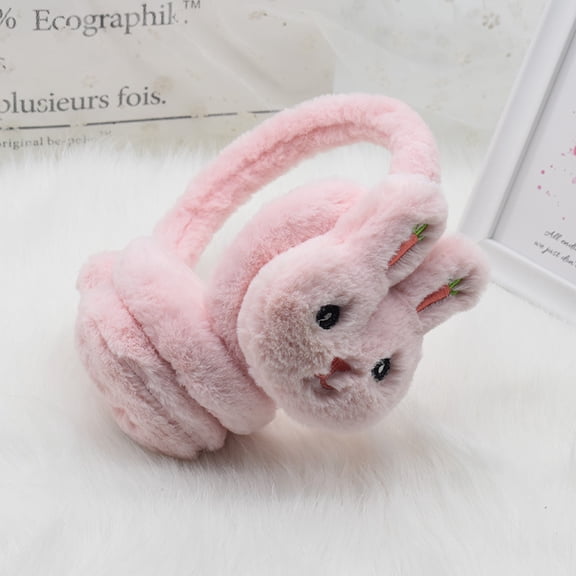 Girls Cute Cartoon Animal Winter Earmuffs Soft Faux Fur Ear Warmers for Adults Kids Thermal Plush Ear Muffs