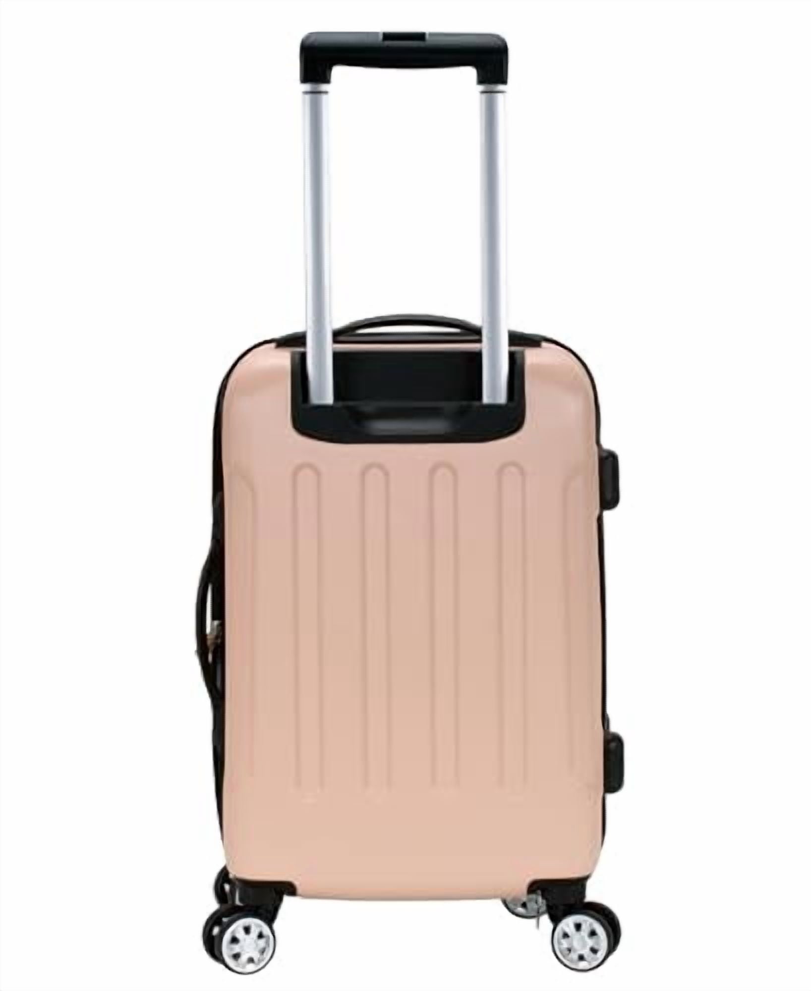 Rockland 9" Teen Adult 1-Piece Solid Print Hardside Carry-on Luggage Set, Beige