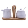 thumbnail image 1 of Qeeadeea Cream And Sugar Set For Coffee Bar, Creamer And Sugar Sets, Sugar Bowl And Creamer Set, Gradient Coffee Serving Set-White-Milk jug and sugar jar, 1 of 8