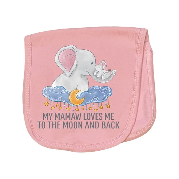 Inktastic My Mamaw Loves Me to the Moon and Back Baby Burp Cloth