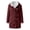 Purplish Red, variant on Turilly Womens Plus Size Hooded Coats Winter Warm Quilted Jackets Long Sleeve Floral Soild Puffer Jacket Coats With Pockets