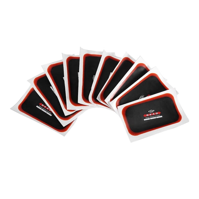 Lot de 10 patchs de réparation universels pour pneus radiaux de voiture et moto, 70 x 120 mm