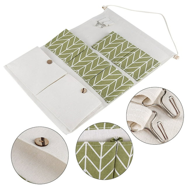 Sac de Rangement, Coton Lin Durable Grande Capacité Sac Suspendu, pour Bureau Chambre Salle de Bain à la Maison