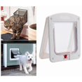 thumbnail image 1 of Cat Flap, 4-Way Lockable Cat Flap for Cat, Small Dog, Easy to Install and Use(M,White), 1 of 5