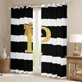 thumbnail image 2 of Erosebridal Glitter Print Letter Black Out Curtains, Bowknot Monogrammed P Curtains Pack of 2 (42x63 Each), 2 of 6