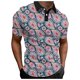 thumbnail image 1 of Pack Playeras Hombre Moda Hombre Primavera Verano Casual Manga Corta Cuello Vuelto Camisetas Estampadas Blusa Superior, 1 of 5