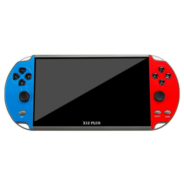 Consola Irfora X12 Plus Consola de videojuegos de 7 pulgadas Construido en 1000 juegos 16GB Controlador de juegos de doble joystick portátil Spupport Salida AV Tarjeta TF Música Libro electrónico Irfora Consola
