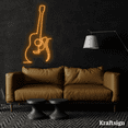thumbnail image 2 of Craftnamesign Guitar Neon Sign, Guitarist Gifts, Guitar Shop LED Signage, 2 of 4