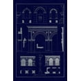 thumbnail image 2 of Buhlmann, J. 17x24 Gold Ornate Wood Framed with Double Matting Museum Art Print Titled - Gateways, Arches and Arcades (Blueprint), 2 of 4
