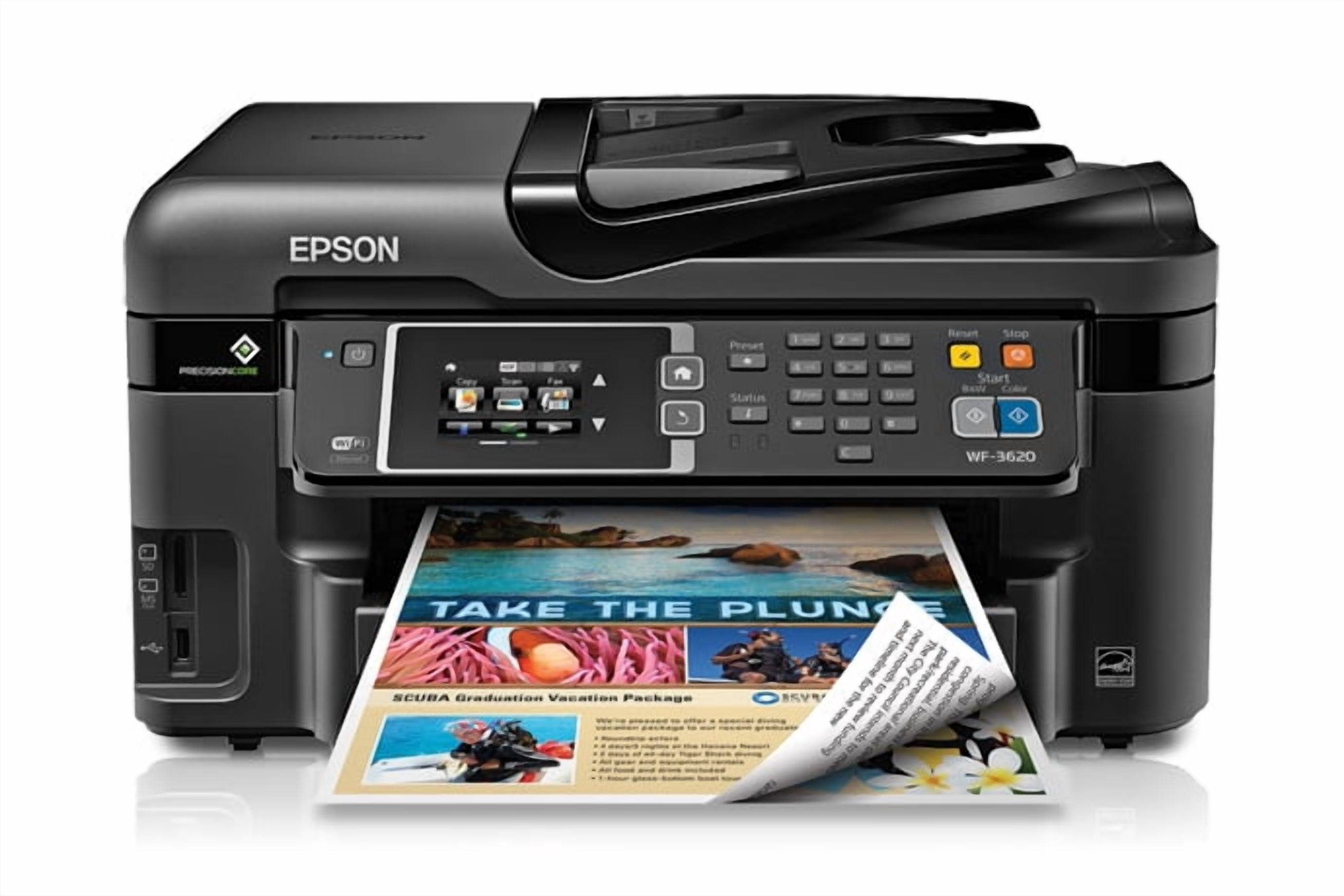 Epson WorkForce 7610 Inkjet Multifunction Printer-Color-Copier/Fax