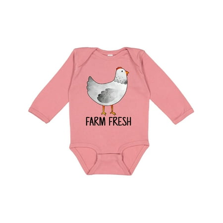 

Inktastic Farming Chicken Farm Fresh Gift Baby Boy or Baby Girl Long Sleeve Bodysuit