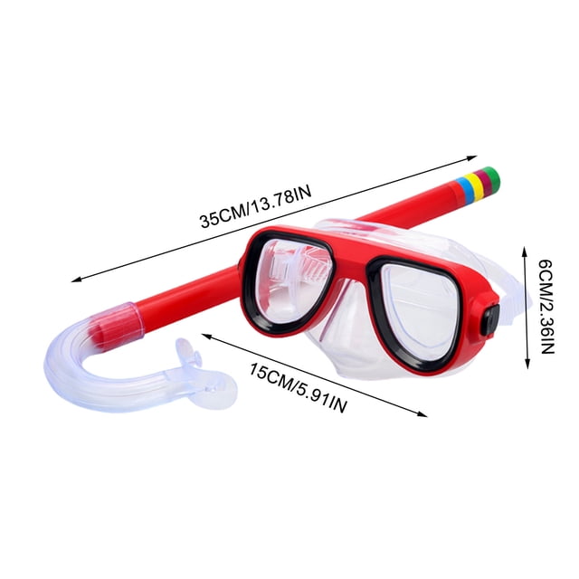 CAITS Diving Mask | Junior Scuba Goggles (Tempered Glass Lens, Easy-Adjust Buckle, 180° Panoramic View)