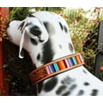 thumbnail image 4 of Medium 17''- 21''  Dog Puppy Serape Beaded Genuine Padded Leather Collar 60191, 4 of 5