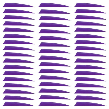 Uxcell Arrow Vanes Arrow Fletching 5 Shield Shape Turkey Feathers for Hunting DIY Shooting(Purple Pack of 50)