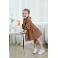 thumbnail image 5 of Happy Town Toddler Baby Girls Dress 6M-4T Fall Winter Long Sleeve Dress Lantern Solid Color Girls Clothes, 5 of 9
